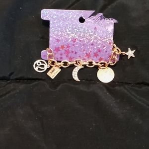 Gold charm bracelet
